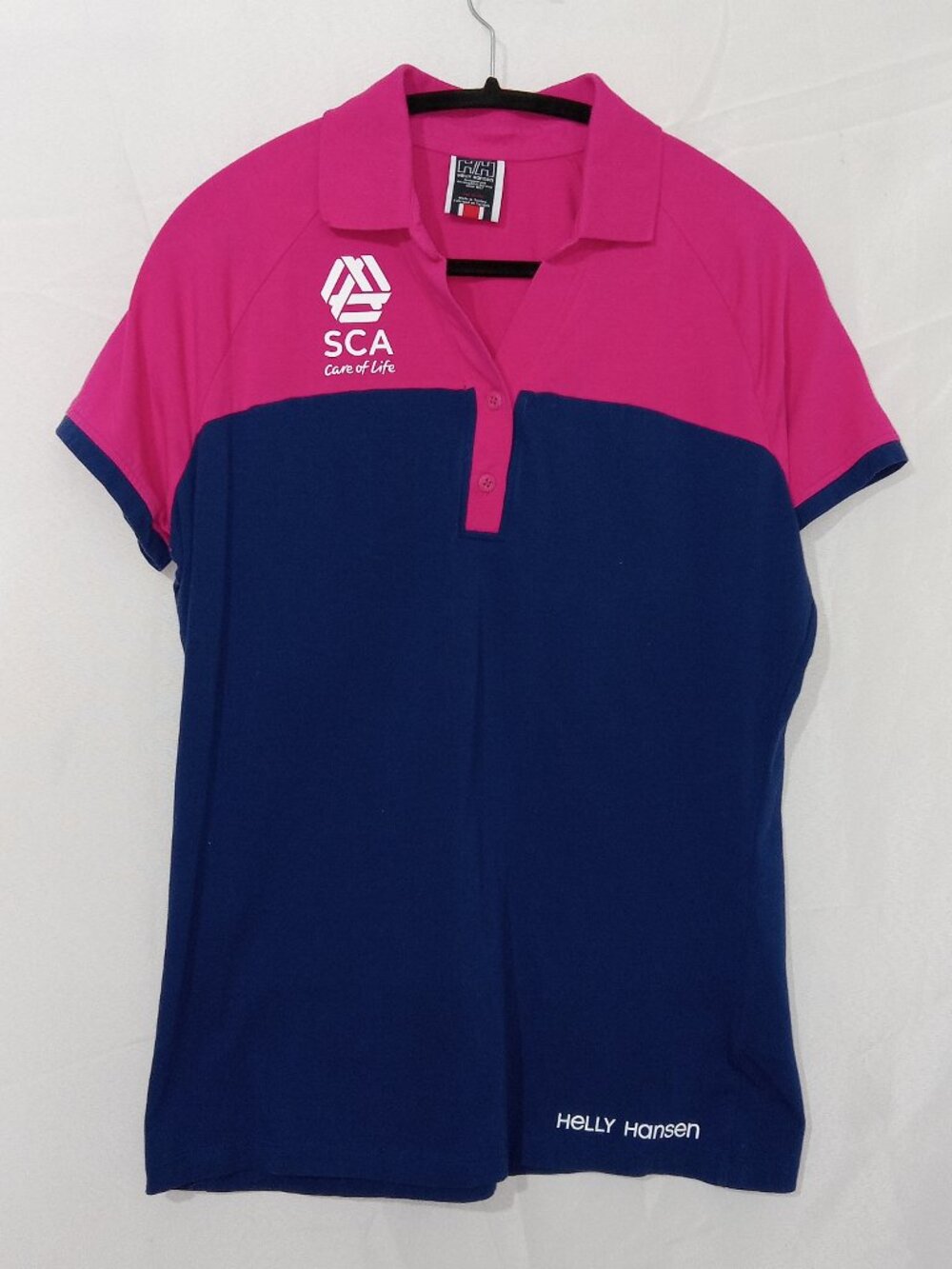 Helly Hansen Team SCA Ocean Racing Polo Women XL 2014-15 Sailing Pink Navy